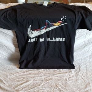 Spider man just do it...later shirt